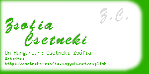 zsofia csetneki business card